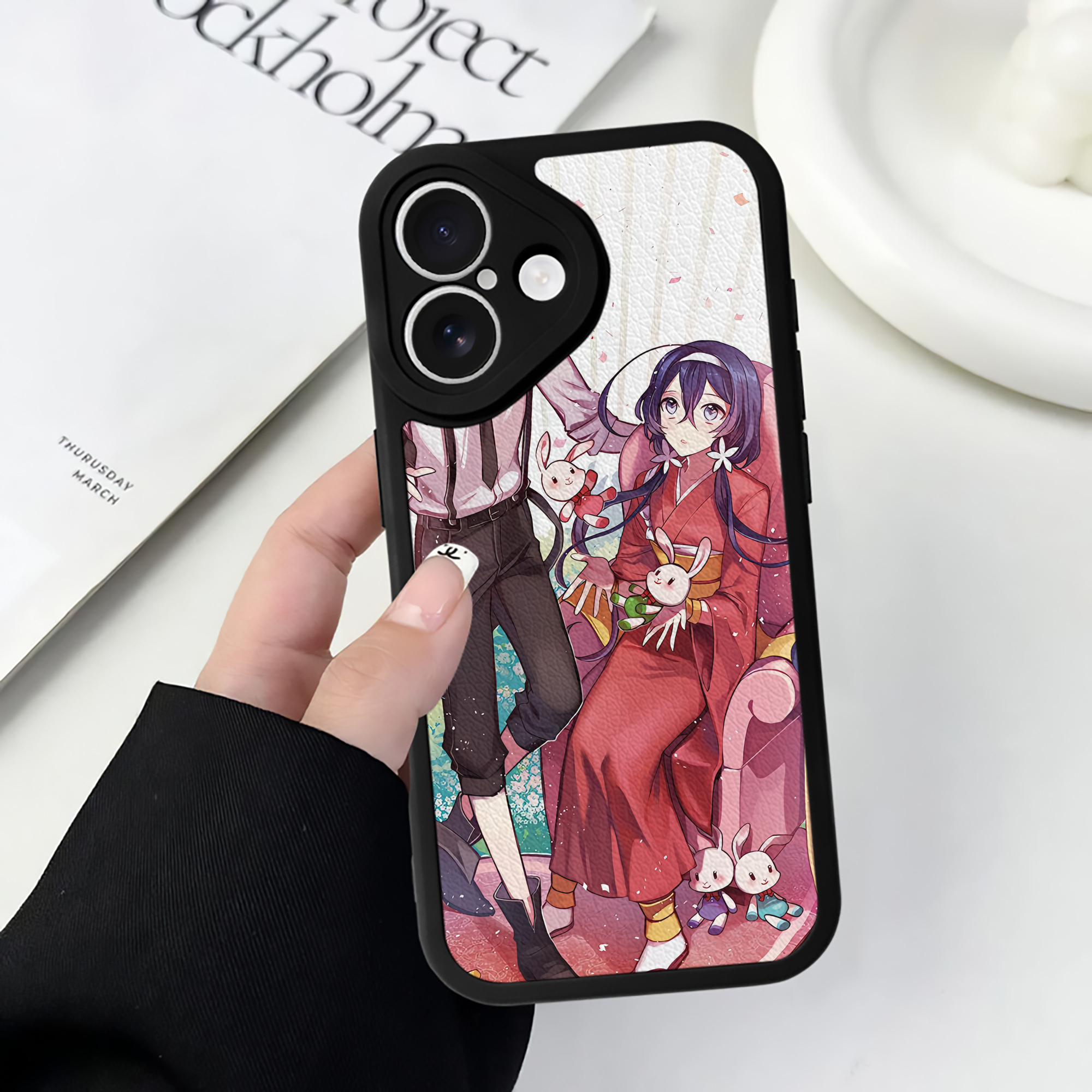 （画像用） 文豪ストレイドッグス Bungo Stray Dogs 【iPhone 16シリーズ対応】シリコンスマホケース（レザー調） 材質：シリコン